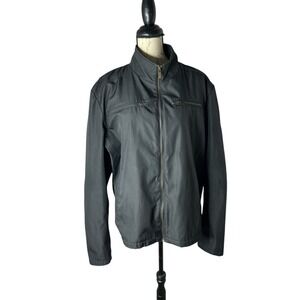 M. Julian Jacket Mens XL Bomber Zip Black Y2K 90"s pockets Long Sleeve